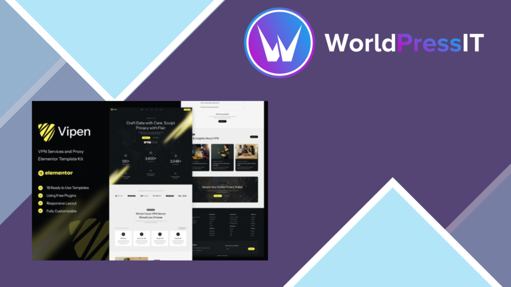 Vipen – VPN Services and Proxy Elementor Template Kit