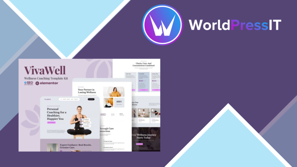 VivaWell – Wellness Coaching Elementor Template Kit