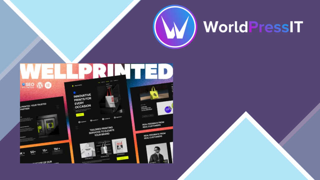 WellPrinted – Print Service Elementor Template Kit