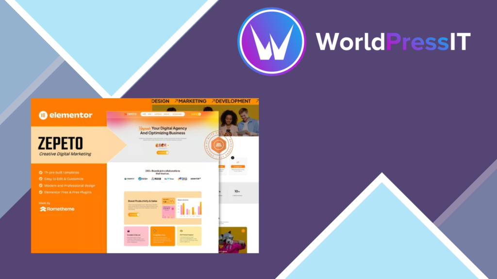 Zepeto – Creative Digital Marketing Elementor Template Kit