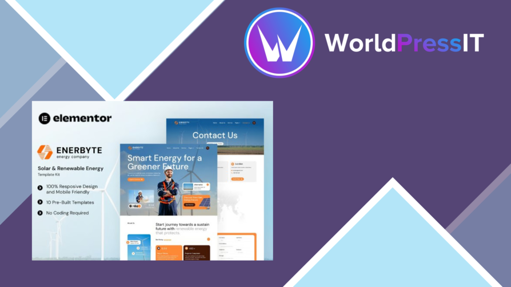 Enerbyte – Solar and Renewable Energy Elementor Template Kit